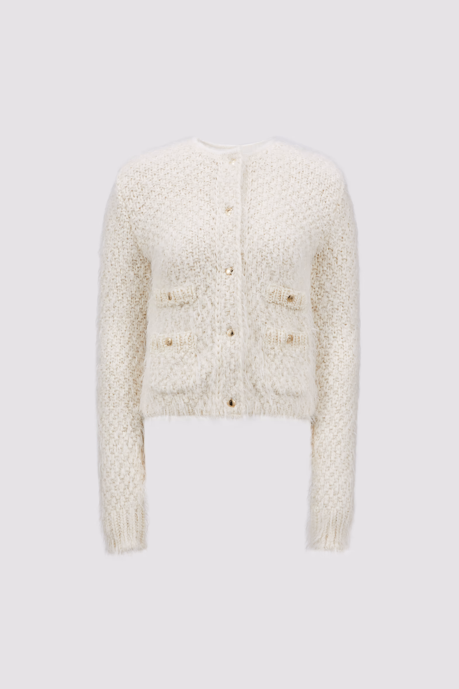 Sudadera acolchado de mezcla de lana Mujer Blanco Moncler 2